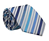 Boys Classic Blue Stripe Tie, Youth 45 inch
