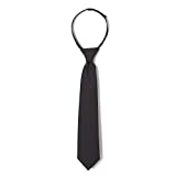 French Toast Boys' Adjustable Solid 14-20 Size Tie, Black