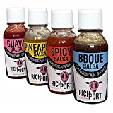 RichPort Puerto Rican Salsa Kit (Sauce) | Guava, Pineapple, Spicy and BBQ | 4oz each bottle