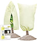 BOMIER 2 Packs Plant Covers Freeze Protection, 2.67 oz 72”x 47” Thicken Large Plant Cover, Plant Covers for Winter Frost Protection for Plants Warm Frost Cloth