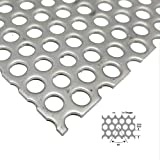 Stainless Steel Perforated Sheet Perforated Metal Sheet Hole Size 0.11inch 11.8inchx11.8inch Stagger 0.18inch Hole Thickness 0.035inch