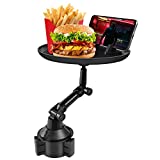 Car Cup Holder Tray, Car Trays for Eating with Cell Phone Slot, Universal Strong and Stable Adjustability Car Tray Table Fit for Vehicle, Boats, SUV, Truck and All Car