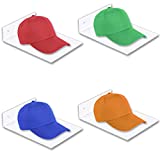 X-FLOAT Clear Floating Shelves (Wall Mounted) for Displaying Hats (Set of 4)