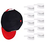 Adhesive Hat Hooks for Wall (10-Pack) - Minimalist Hat Rack Design, No Drilling, Strong Hold Hat Hangers