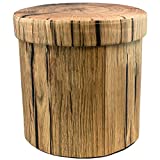 Sorbus Storage Ottoman, 15 Inch Cute 3D Play Room Stool Toy Box – Foldable with Lid – Perfect Footstool, Pouffe, Hassock, Strong & Sturdy Space Saving Chest (Tree Stump)