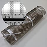 Woven Wire 10 Mesh - 12"X 24" 30X60cm Size - 2mm Hole - Coarse,Gauze Stainless Steel 304L 61% Open Area Rodent Mesh Garden Wire Mesh Replacements Cabinets Wire Mesh