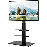 TAVR Swivel TV Stand Mount for 32 to 65 inch TV Stand, Tall tv Stand with Adjustable Shelf,tv Floor Stand with Cable Management ,Corner tv Stand for 55 inch tv ,65 in tv Stand ,Black