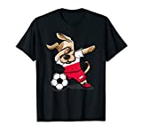 Dabbing Dog Poland Soccer Jersey Polish Football Lover Gift T-Shirt