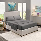 Nestl Split King Sheets Sets for Adjustable Bed - 5 Piece Split King Sheet Set, Double Brushed Split King Sheets, Hotel Luxury Grey Sheets, Extra Soft Bedding Sheets & Pillowcases