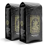 VALHALLA JAVA Whole Bean Coffee [12 Oz.] The World’s Strongest Coffee, USDA Certified Organic, Fair Trade, Arabica and Robusta Beans (2-Pack)