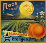 Redlands, SAN Bernardino County, California Moon Brand Orange Oranges Citrus Fruit Crate Box Label Art Print