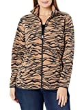 Amazon Essentials Women's Plus Size Full-Zip Polar Fleece Jacket, Animal, 5X