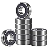 Donepart 6202RS Bearings 6202-2RS High Precision Ball Bearings 15mm x35mm x11mm for Electric Motors, Wheels, DIY, Industrial Equipment, etc. (10pcs)