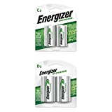 Energizer Recharge Combo Pack 2X C and 2X D Batteries (4Count)