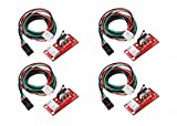 Maxmoral 4pcs Mechanical Endstop 3D Printer Ramps 1.4 Control Board Part Switch Accessories Limit Switch with 3 Pin 70cm Connecting Cable