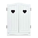 Melissa & Doug Mine to Love Wooden Play Armoire Closet for Dolls, Stuffed Animals - White (17.3”H x 12.4”W x 8.5”D Assembled)