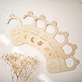 ibwaae Wooden Baby Closet Size Divider Organizer Hanger Clothing Dividers for Newborn Nursery Decor Infant to 24 Months
