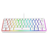 Snpurdiri 60% Wired Gaming Keyboard,RGB Backlit Ultra-Compact Mini Keyboard,Waterproof Mini Compact 61 Keys Keyboard, for PC/Mac Gamer, Typist, Travel, Easy to Carry on Business Trip(White)