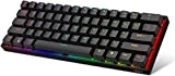 DIERYA DK61E 60% Mechanical Gaming Keyboard, RGB Backlit Wired PBT Keycap Waterproof Type-C Mini Compact 61 Keys Computer Keyboard with Full Keys Programmable (Gateron Optical Brown Switch)