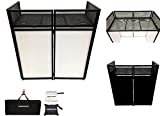 DJ Event Facade White/Black Scrim Metal Frame Booth + 20" x 40" Flat Table Top Includes Both White and Black Panels + Carrying Cases!