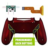 eXtremeRate Soft Touch Scarlet Red Dawn Programable Remap Kit for PS4 Controller with Upgrade Board & Redesigned Back Shell & 4 Back Buttons - Compatible with JDM-040/050/055 - Controller NOT Included