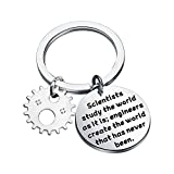 bobauna Engineer Keychain Engineers Creat The World That Have Never Been Gift for Engineering Student Mechanical Engineer (Engineers creat Keychain)