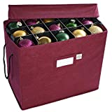 612 Vermont Christmas Ornament Storage Box with Adjustable Acid-Free Dividers, 4 Removable Trays with Handles, 16.25 Inch x 10 Inch x 13 Inch, Holds 60 - 3 Inch Ornaments