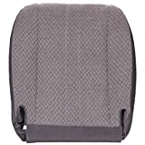 The Seat Shop Work Van Driver or Passenger Bottom Replacement Seat Cover - Medium Dark Pewter (Gray) Cloth (Compatible with 2003 - 2021 Chevrolet Express and GMC Savana)