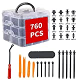 760 Pcs Car Push Retainer Clips & Auto Fasteners Assortment-16 Most Popular Sizes Car Door Trim Panel Clips Plastic Push Rivets for Chevy GM Ford Honda Nissan Chrysler