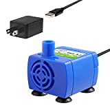 Veken Replacement Pump for Cat Water Fountain Pet Fountain Ultra Quiet Long Lifespan Water Pump with Adaptor and 6 ft Power Cable