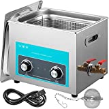 Mophorn 6L Ultrasonic Cleaner 304 Stainless Steel Professional Knob Control Ultrasonic Cleaners with HeaterTimer for Jewelry Watch Glasses Circuit Board Dentures Small Parts Dental Instrument