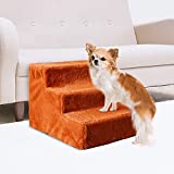 PETLESO Dog Steps for Small Dogs, Easy Assemble Pet Stairs for Bed Couch, 3 Steps Pet Steps for Cats and Small Dogs