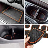 auovo Anti-dust Door Mats for 2018 2019 2020 2021 Subaru Crosstrek and 2018-2022 Impreza Gate Door Liners Inserts Cup Console Mats Interior Accessories(Pack of 14) (Orange)