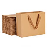 Gift Bags with Handles, Eusoar 50pcs 12.5" x4.5'' x11'' Shopping Kraft Large Gift Bags with Handles, Brown Kraft Paper Bags, Retail Handle Bags, Merchandise Bags, Wedding Party Bags