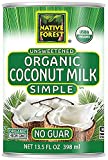 Native Forest Organic Unsweetened Coconut Milk  Canned Coconut Milk, No Guar Gum, Non-GMO Project Verified, USDA Organic  Simple, 13.5 Fl Oz (Pack of 12)