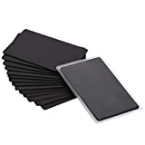 Thick Black Aluminum Metal Business Cards Anodized Aluminum 86 X 54 X 0.8mm 15 pcs Include Protector Sleeves(Frosted)