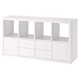 Ikea Kallax Shelf Unit with 4 Inserts White 30 3/8x57 7/8 592.783.07