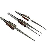 Megacast Tweezers & Cross locking & Straight Soldering tweezers jewelers - 3 piece set