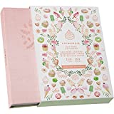 Primrosia A5 Dot Grid Pastel Journal – Quattro Pastello Series – 160 GSM I 160 Pages Watercolor Art Paper in Mint, Custard, Strawberries + Cream. Linen Notebook + Cute Cupcake Slip Cover (Sugar Fix)