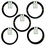 Anodized Aluminum Bonsai Training Wire 5-Size Starter Set - 1.0mm, 1.5mm, 2.0mm, 2.5mm, 3.0mm (147 feet Total) - Choose Your Color (5 Sizes, Black)