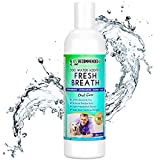 Vet Recommended Dog Breath Freshener Water Additive for Pet Dental Care - All Natural - Works to Solve The Cause of Bad Dog Breath. Add to Pet's Drinking Water - Made in USA (16oz/473ml)