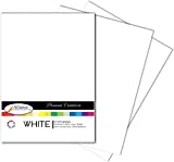White Thick Paper Cardstock - for Brochure, Invitations, Stationary Printing | 80 lb Card Stock | 8.5 x 11 inch | Heavy Weight Cover Stock (216 GSM) 100 Brightness | 8 1/2 x 11 | 50 Sheets Per Pack