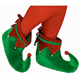 amscan 393235 Adult Elf Fabric Party Costume Shoes