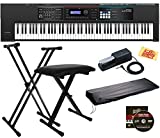 Roland Juno DS-88 Synthesizer Bundle with Roland DP-10 Damper Pedal, Adjustable Stand, Bench, Dust Cover, Austin Bazaar Instructional DVD, and Polishing Cloth