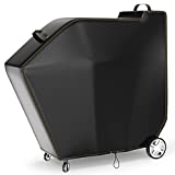 QuliMetal 1680D Grill Cover for Masterbuilt 560/800 Digital Charcoal Smoker Cover, MB20080220 MB20040221 Gravity Series Grill, Waterproof, Black
