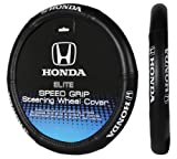 Plasticolor 006732R01 Elite Series Speed Grip 'Honda' Steering Wheel Cover , black