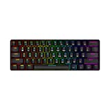 Smart Duck XS61 60% Ultra-Compact Mechanical Gaming Keyboard, 16.8M Colors RGB LED Backlit, USB Type-C Wired Cherry MX Brown/Blue/Red/Black Equivalent Switches for Gaming and Working