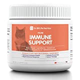 Dr. Bills Feline Immune Support | Immune Support for Cats | Colostrum for Cats | Pet Supplement | Includes Beta Glucan, Lactoferrin, Colostrum, Zinc, Coenzyme Q-10, and Bifidobacterium