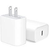 iPhone 13 Fast Charger Block [2 Pack] 20W USB C Wall Charger PD 3.0 Adapter for iPhone 13/13 Pro Max/13 mini/12/12 Pro/12 Pro Max/11/11 Pro Max/Xs Max/XR/X, iPad Pro 2020, Google Pixel 4XL/4/3XL/3