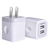 USB Wall Charger, Charger Adapter, AILKIN 2-Pack 2.1Amp Dual Port Quick Charger Plug Cube for iPhone 13 12 11 Pro Max 10 SE X XS XR 8 Plus 7, Samsung Galaxy S21 S20 Power Block Fast Charging Box Brick